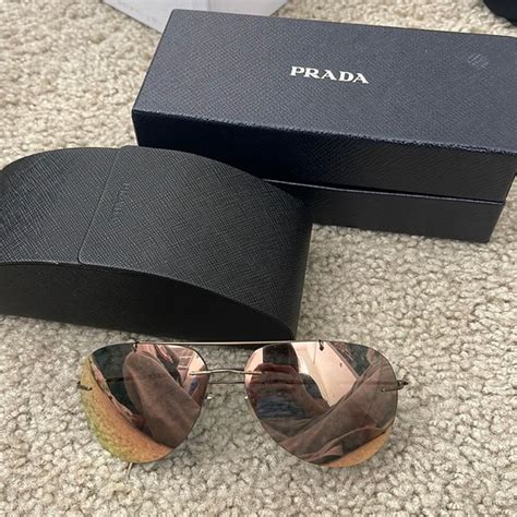 prada sunglasses sps 50s|PRADA Aviator Sunglasses SPS 50P 990624 .